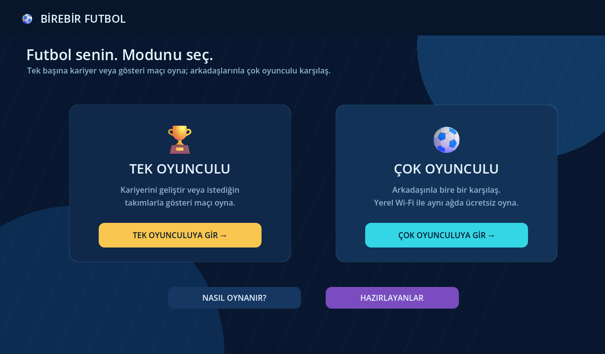 Oyun modu seçimi